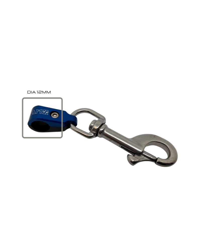 Blue metal clip with 12mm diameter