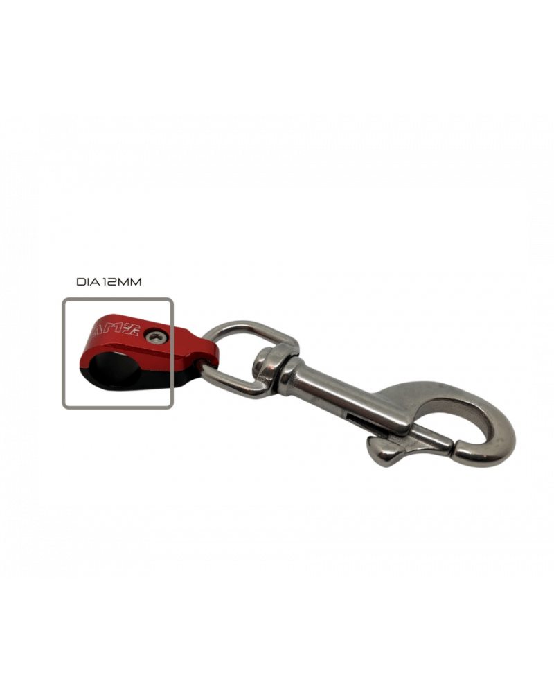 Large red & silver carabiner clip