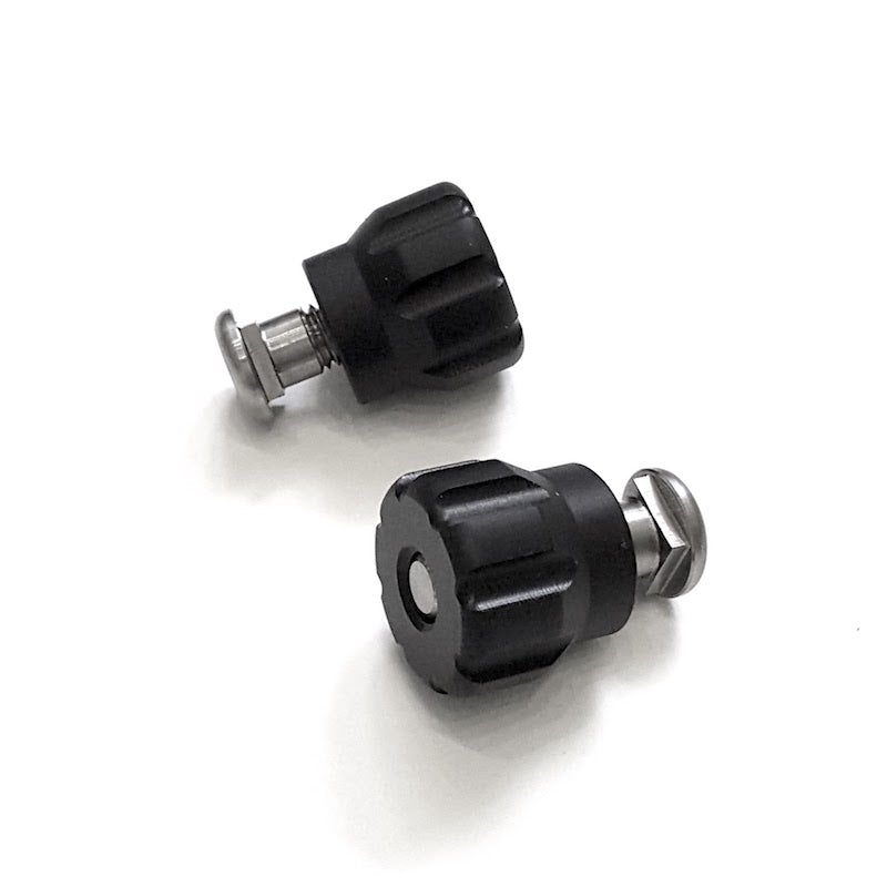 Black knob fasteners
