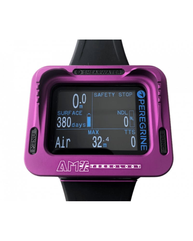Peregrine dive computer in purple