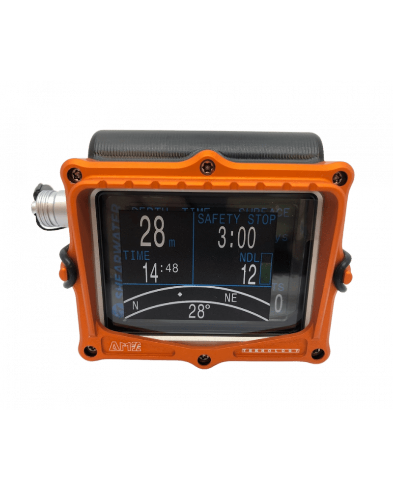 Orange dive computer display