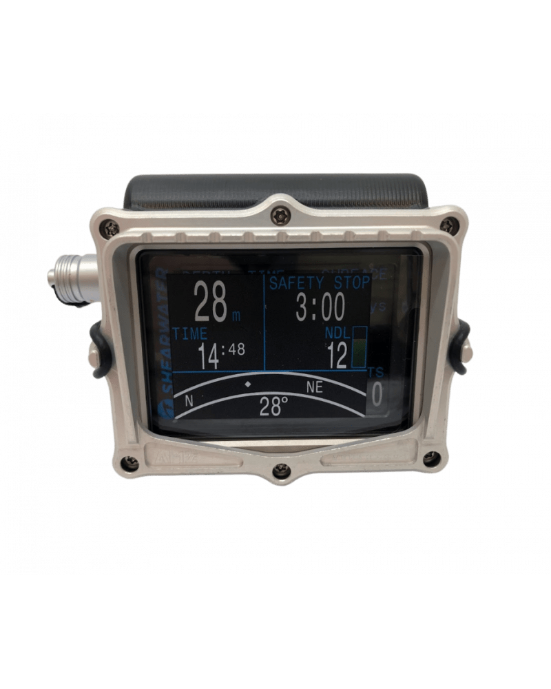 Pet-Sil dive computer showing time and depth