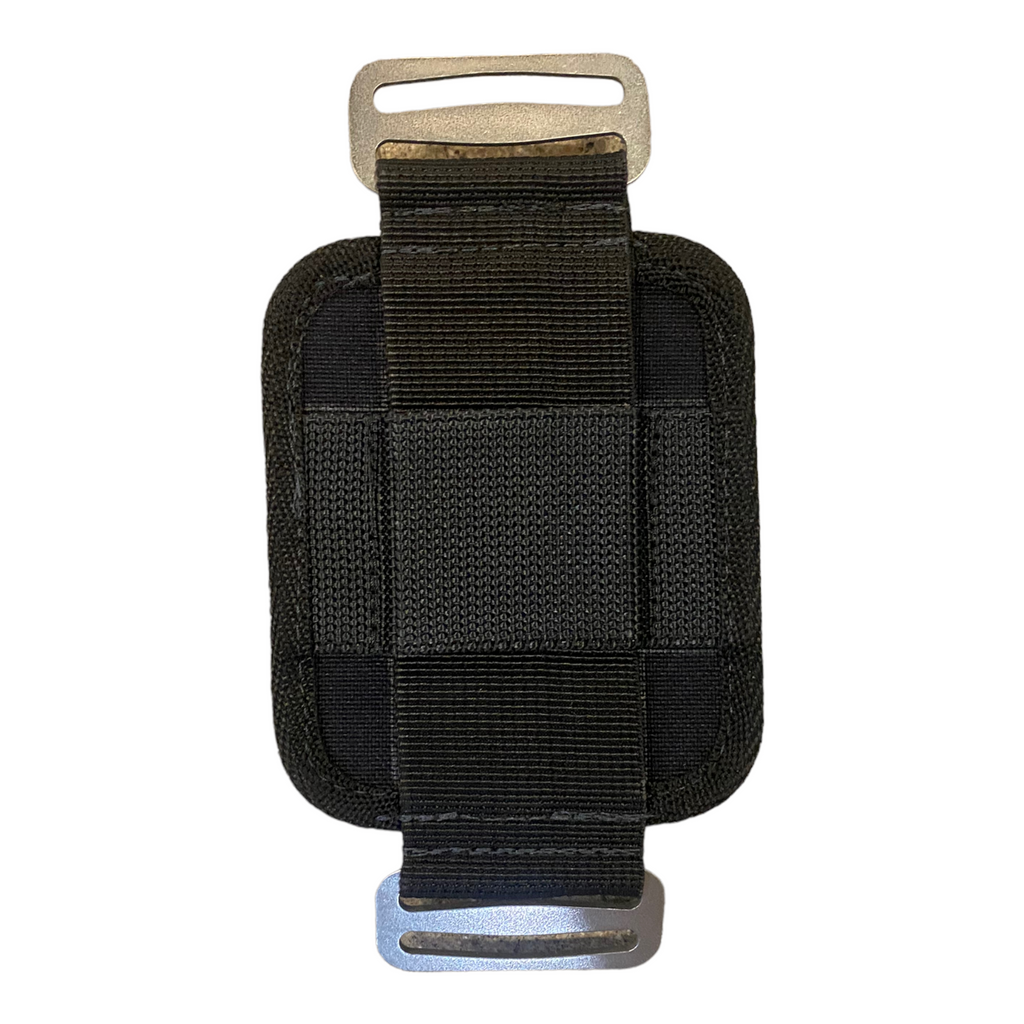 Black nylon gear attachment with metal buckle
