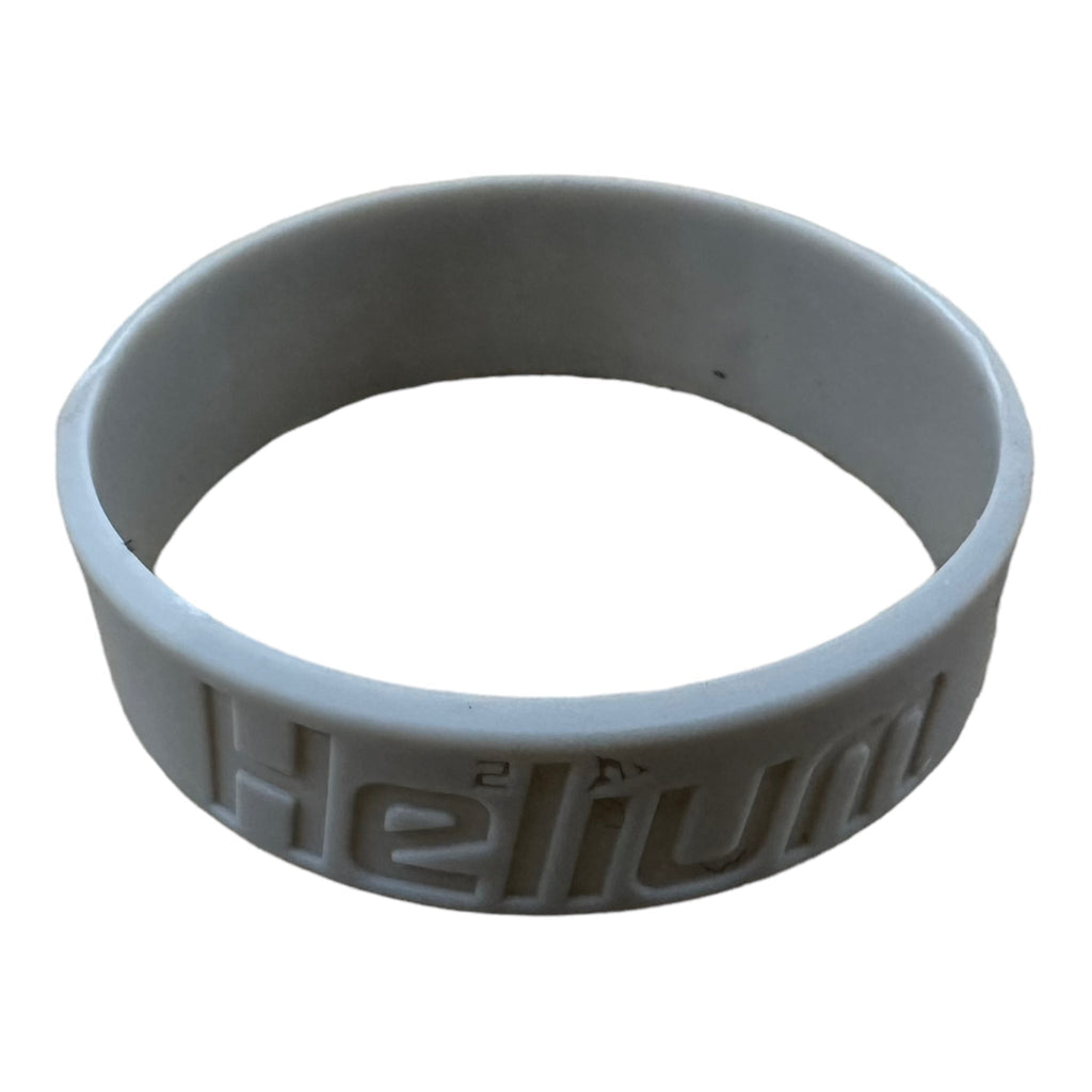 White Helium wristband, August 20, 2023