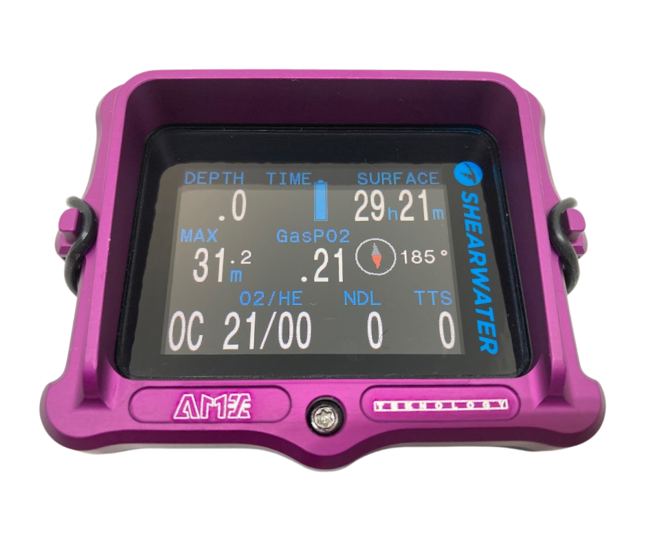 front view of amx teknology shearwater perdix aluminum protective case in pink