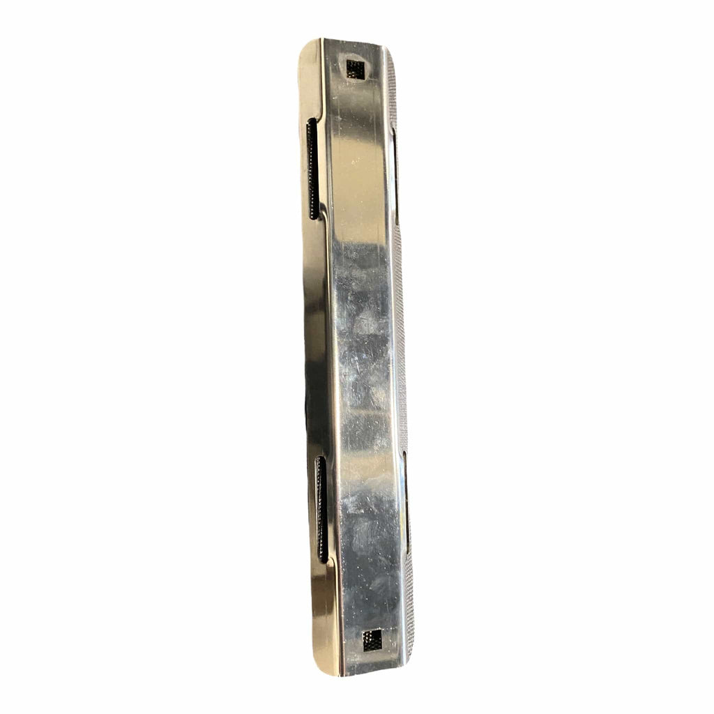 Unknown metal object with square cutouts